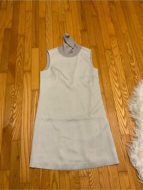 Club Monaco Sleeveless Turtleneck Shift Dress - Light Gray
